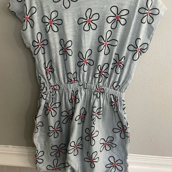 Stem by Nordstrom Toddler Girls Size 2 Blue Daisy Floral Print Romper - Picture 10 of 10